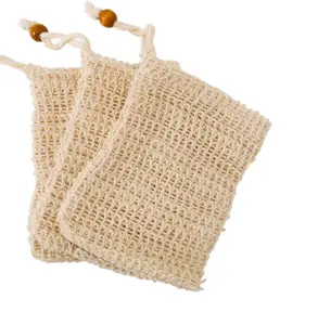 Algodão e linho sabão saco cordão tipo eco-friendly mudança trinket armazenamento saco sabão algodão cordão armazenamento saco