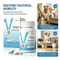 Suplemen Perawatan Sendi Kolagen Glukosamin Kondroitin Hiu Waylemo untuk Anjing Kucing Vitamin Hewan Peliharaan OEM Label Pribadi