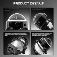 Phare de projecteur Bi-LED haute performance, lentille de projecteur LED de 3 pouces, sortie d'éclairage stable pour la mise à niveau des phares de voiture