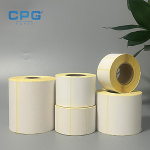 Factory Bulk OEM Custom 50x25 50x30 Waterproof Oil Proof Eco-Friendly Thermal Label Sticker <b>Roll</b> Shipping Packages Self Adhesive - Product Image 1