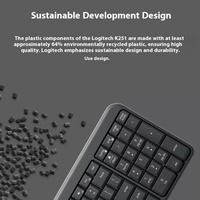 Clavier sans fil Logitech K251, clavier professionnel de bureau, ordinateur portable, téléphone portable, Mac, tablette, clavier ipad