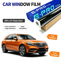Film pour vitres de voiture en PET facile à installer, rejet UV à 99 %, protection solaire haute définition, échantillons gratuits, directement de l'usine, RTS