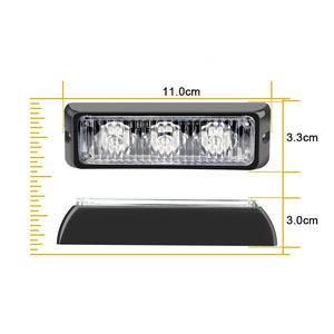 KEBOSIED Nuevo 3LED flash coche luz trasera 4 * 3LED luz de advertencia en la luz flash neta 1 a 4 luces laterales - Product Image 4