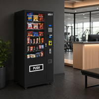 Distributeur automatique de snacks commercial avec paiement sans espèces, distributeur de nourriture en libre-service pour bureaux, écoles et espaces publics