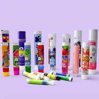 Tube d'emballage personnalisé en aluminium-plastique scellé avec bouchon à vis pour chewing-gum, impression UV 12,7-35 mm, 12 ml, pour condiments commerciaux