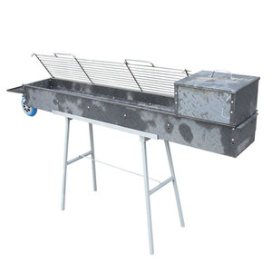 Parrilla de carbón comercial Butterfly Grill, tipo hoja de sauce, engrosada, con carrito plegable para restaurantes de barbacoa al aire libre - Product Image 1