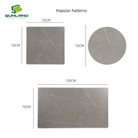 Table de jardin en pierre frittée 120*70cm, surface lisse et imperméable, idéale pour restaurant, villa, hôtel - Vente chaude