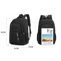 Sac à dos pour ordinateur portable étudiant, antivol, grande capacité, tendance, imperméable, en polyester Oxford, avec logo personnalisé