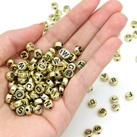 Perles Lettres Métalliques Dorées et Argentées à Grand Trou de 6 mm Personnalisées, Multicolores, en Plastique Acrylique en Gros pour la Fabrication de Bijoux DIY, OEM ODM, Vente en Gros