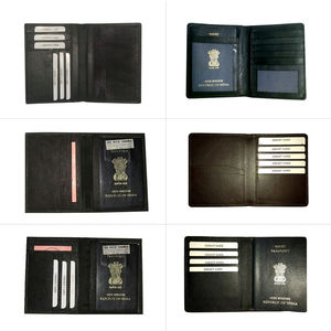 Porte-passeport en cuir véritable de qualité supérieure, durable, pour hommes et femmes, idéal pour le bureau, le travail et l'usage quotidien - Product Image 1