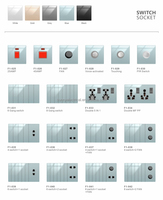 KLASS - Enchufe múltiple de pared tipo 1 de Pakistán, diseño más reciente, enchufe eléctrico de China, color gris, 10 años de garantía