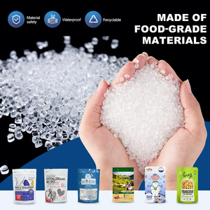 Sachet refermable personnalisé de qualité alimentaire avec fermeture éclair latérale pour café, aliments pour animaux, gelée, sushi, écologique et recyclable - Product Image 2