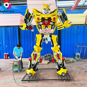 Chất lượng cao có thể phát ra âm thanh và phát ra ánh sáng và bánh xe có thể di chuyển tùy chỉnh mô hình robot lớn - Product Image 3