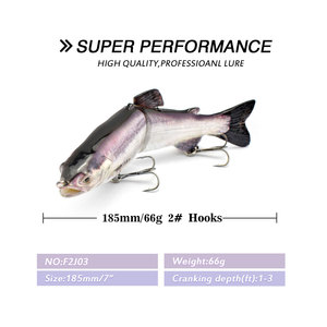 Señuelo de pesca duro, lápiz de pesca articulado OEM de fábrica, 2 secciones, cebo planeador, <span class=keywords><strong>sunfish</strong></span> - Product Image 3