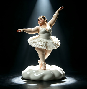 Design Gratuito, Campione Rapido, Materiale per Artigianato in Resina, LOGO e Confezione Personalizzabili, Statuetta Girevole di Ballerina Carina - Product Image 1