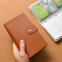 Porte-cartes de visite multifonction de grande capacité bouton fente multi-cartes pour organisateur de documents de bordereau de dépôt porte-cartes de livre