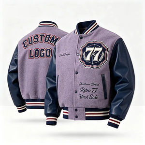 Custom <b>Baseball</b> <b>Jacket</b> Leather Sleeves Oversized Fit Custom Design Wholesale Varsity <b>Jacket</b> Letterman <b>Jacket</b> <b>Men</b> <b>Baseball</b> <b>Jacket</b> - Product Image 1