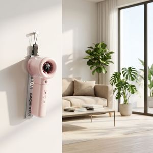 Ventilador de Mano con Diseño Innovador y Novedoso, Pantalla Digital USB, Motor sin Escobillas, Fuerte Flujo de Aire, Fácil de Sostener, para Uso en el Hogar y el Automóvil - Product Image 4