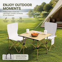 Ensemble table et chaises pliantes d'extérieur, design Egg Roll, portable, pour camping, pique-nique, barbecue, vente ambulante, kit de mobilier d'extérieur