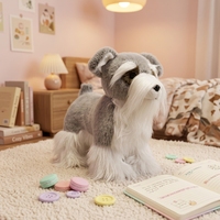 Peluche de Schnauzer Realista Personalizado, Fabricación Profesional ODM OEM, Relleno de Algodón PP Suave, Certificación CE CPC, Ideal para Regalos Navideños