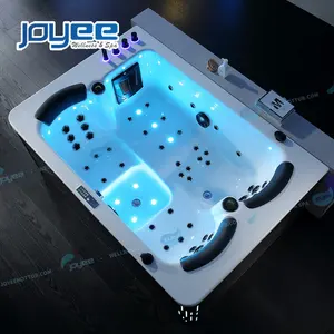 JOYEE OEM设计大浴缸3个更长的享受漩涡瀑布浴缸安全扶手浴缸销售