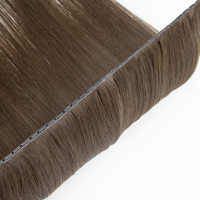 Extensiones de Cabello Humano Europeo de Primera Calidad, Corte Recto, Ultrafinas, Trama Plana, Doble Trama, Sin Costuras, Tipo Mariposa