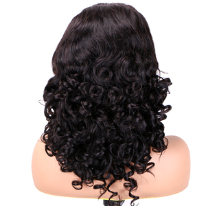 <span class=keywords><strong>Prix</strong></span> de <span class=keywords><strong>gros</strong></span> Perruques en cheveux humains brun foncé, petites, à grandes ondulations lâches, 12A SDD, naturelles, densité 210%, 13x4, frontale transparente, pré-épilée - Product Image 4