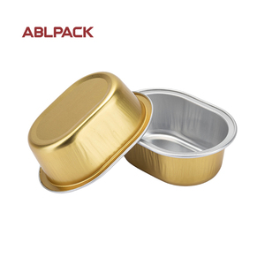 ABLPACK Plateaux de restauration rapide personnalisés de 58ml Récipient en aluminium jetable biodégradable de taille réelle Mini moule à gâteau en aluminium avec <span class=keywords><strong>couvercle</strong></span> - Product Image 6