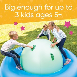 PVC Inflatable Balance Rocking Ball 225x110cm Outdoor Kids Play Toy Multi Person Rotating Game Lawn Water Activity - Product Image 3