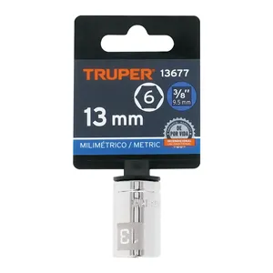 BOX 6 Chiave a Bussola da 13mm, 6 Punte, Attacco da 3/8'', TRUPER - Product Image 4