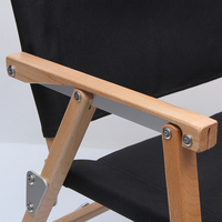 Chaise d'extérieur pliante en bois, terrasse de plage, de pique-nique, de voyage, en toile, avec sac de transport, nouveau