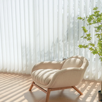 Stores occultants manuels en tissu polyester uni, design moderne, haut de gamme, réglables, installation facile, protection UV, effet rêveur