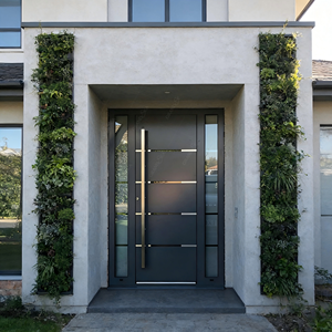 Portes d'entrée de villa de luxe, portes extérieures en aluminium, portes pivotantes modernes en acier inoxydable, portes d'entrée résidentielles - Product Image 4