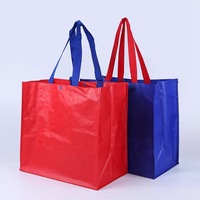 Sac de courses en PP tissé écologique personnalisé 120gsm-140gsm avec fermeture éclair et logo réutilisable pour supermarché