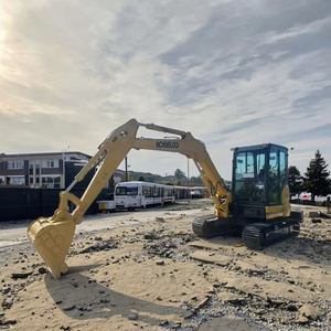 Prix bon marché Mini pelle sur chenilles Kobelco SK55SR-5 5 tonnes Excavatrice à vendre SK140 SK75 SK55 d'occasion avec un poids en ordre de marche de 8 tonnes - Product Image 5