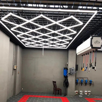 Barre d'éclairage LED SUEZ pour atelier de lavage et de detailing automobile - Lampe de showroom automobile connectable pour bureau et hôtel, étanche IP54, lumière du jour 6500K