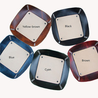 Boîte de rangement créative pour cosmétiques et soins de la peau, organisateur de bureau pliable en cuir Crazy Horse, style minimaliste moderne
