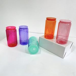 Verres à bière et soda incassables de 16 oz sans BPA en verre borosilicate, avec couvercles en plastique et pailles, pour l'extérieur – Expédition depuis l'entrepôt américain - Product Image 3