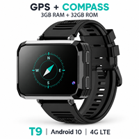 Jam Tangan Pintar 4G GPS T9 dengan Kompas Nano SIM Android 10 dan RAM 3GB Penyimpanan 32GB