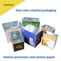 Großhandel Aluminium folie Isolier karton Kühlkette Karton Isolierte Falt schaum Box für Meeres früchte Frisches Obst Sushi Jelly Food