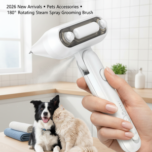 Produits d'usine originaux en vogue 2026 – Accessoires pour animaux <span class=keywords><strong>de</strong></span> compagnie : Brosse démêlante en spray douce pour chats et chiens, peigne en ABS anti-poils volants - Product Image 1