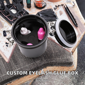 Custom Logo Reusable Plastic Eyelash Glue Storage Container for <b>Lash</b> <b>Extension</b> Tool - Product Image 2