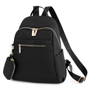Grey Women Travel School <b>Backpack</b> With Detachable <b>Mini</b> Coin Purse Water Resistant - Product Image 6