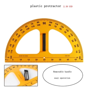 CHXN triangle en plastique ensemble grand demi-cercle rapporteur mètre règle boussole pour l'enseignement <span class=keywords><strong>démonstration</strong></span> - Product Image 4