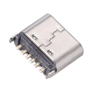 Conector de Enchufe SMT de <span class=keywords><strong>6</strong></span> Pines, <span class=keywords><strong>Micro</strong></span> <span class=keywords><strong>USB</strong></span> Tipo C 3.1 Hembra, Colocación SMD DIP, Metal de Alta Calidad para Diseño de PCB, PD de Alta Corriente y Carga Rápida - Product Image 1