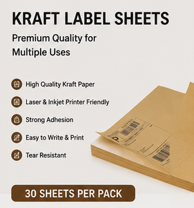 Kraft <b>Paper</b> Self-Adhesive Labels Rectangular Strong Adhesion Shipping Packaging Labels - Product Image 2