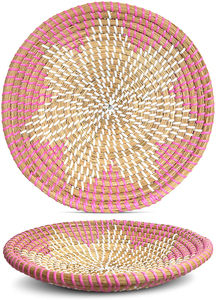 Ensemble de 3 paniers muraux décoratifs en osier et jonc de mer, produit africain pour la maison, décoration de luxe - Product Image 5