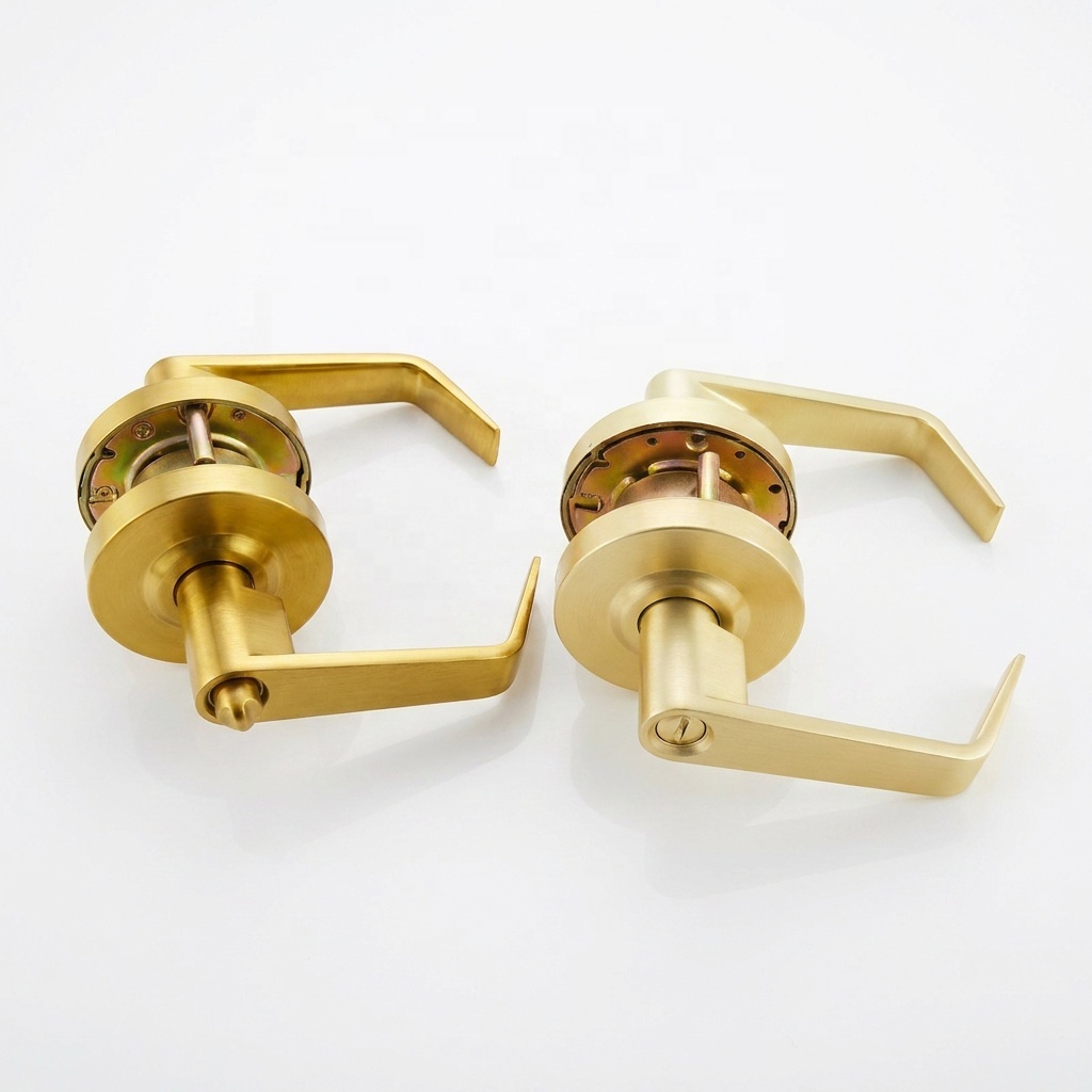 Heavy Duty Durable Satin Stainless Steel Commercial Grade Industrial Door Handle Anti-Theft SC 6 Pin Key Protective Lever Lock · image 5