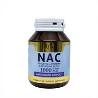 DUOZI OEM NAC N-Acétyl L-Cystéine 1000mg Capsules avec Sélénium B6 & B12 Complément Antioxydant 60 Capsules