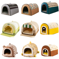 Maison d'été pliable pour animaux de compagnie, canapé-lit amovible et lavable pour chiens extra petits et chats de petite et moyenne taille (boîte)